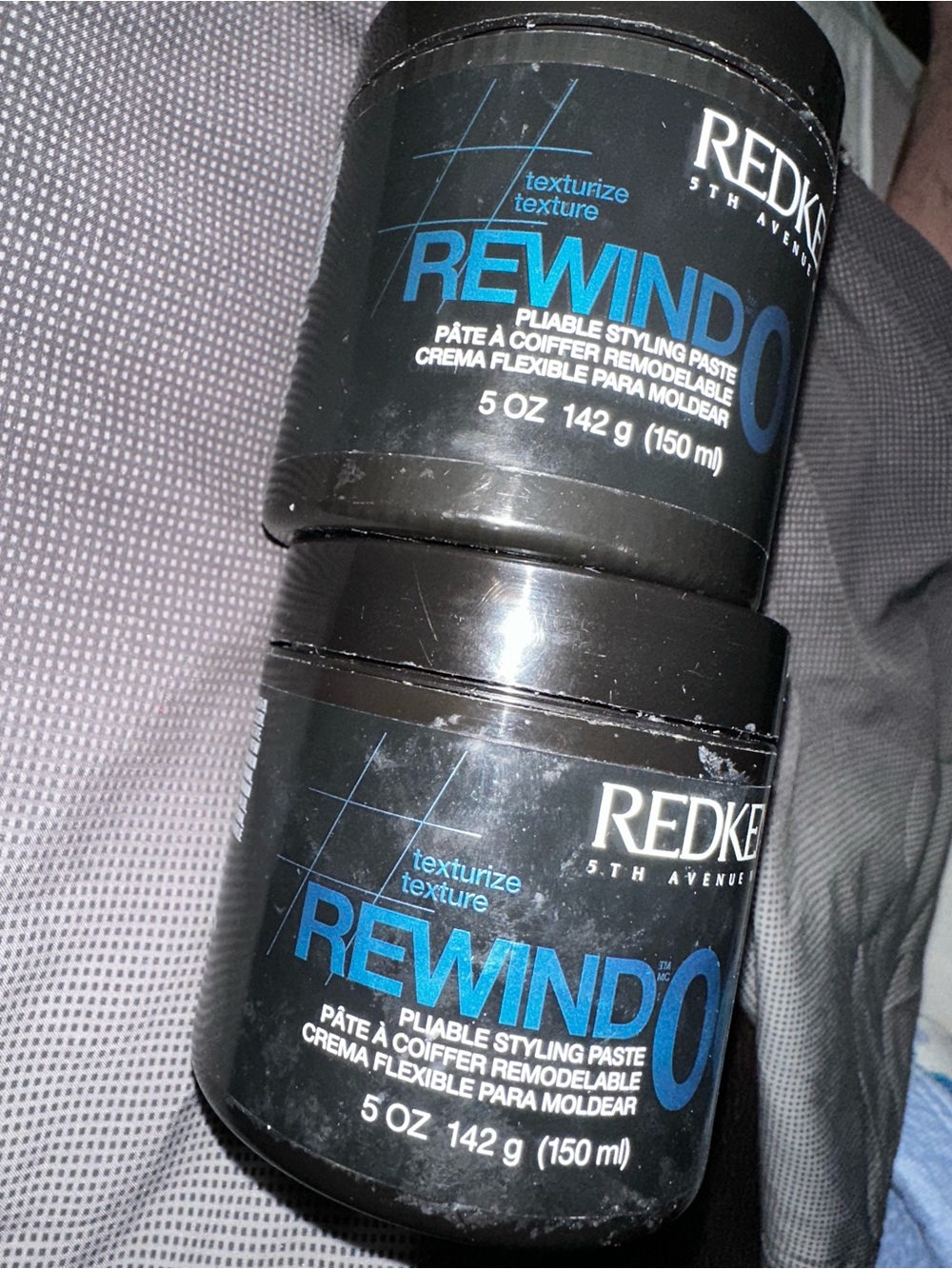 Set of 2 Redken Rewind 06 styling texture paste.